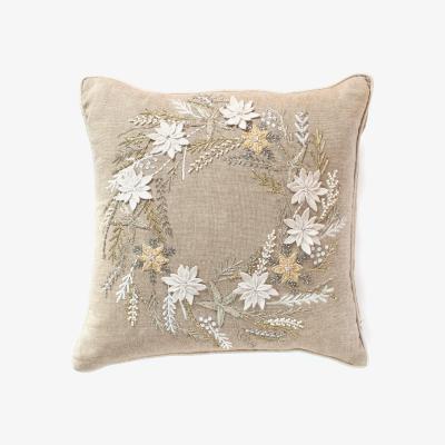 Dunelm Wreath Cushion Natural