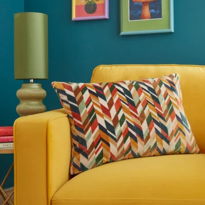 Dunelm Cut Velvet Rectangle Cushion