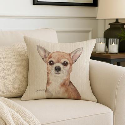 Dunelm Christine Varley Chihuahua Square Cushion