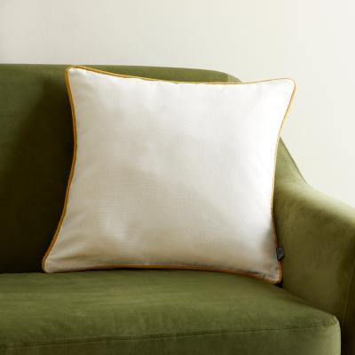 Dunelm Elements Contrast Piped Cushion Yellow/White