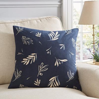 Dunelm Portree Square Cushion Navy (Blue)