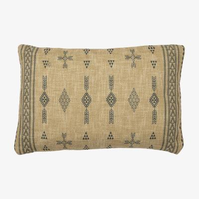 Dunelm Simply Green Aztec Print Cushion Cream