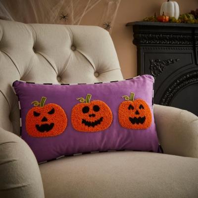 Dunelm Trio of Pumpkins Tufted Cushion