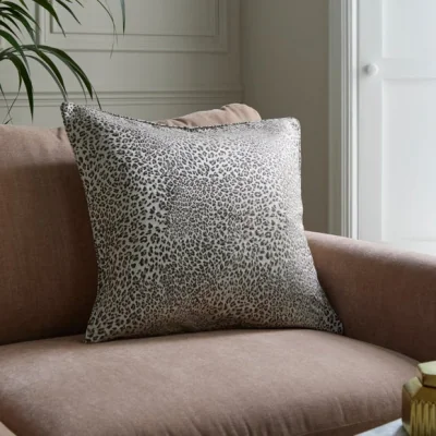 Dunelm Luxe Leopard Jacquard Square Cushion