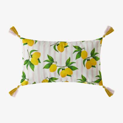 Dunelm Skinny Dip Summer Lemon Boudoir Cushion Yellow