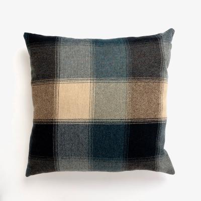Dunelm Large Blue Hamilton Check Cushion Blue