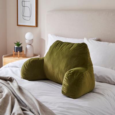 Dunelm Velour Cuddle Cushion Olive (Green)