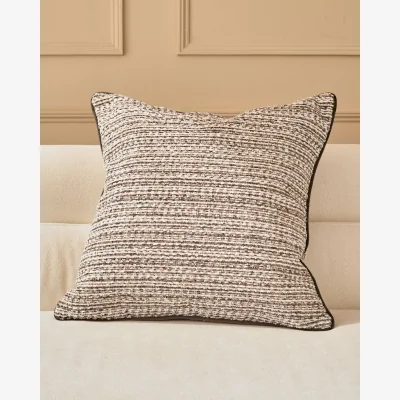 Danetti Franco chocolate patterned large cushion