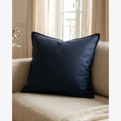 Dibor Dusk Blue Linen Cushion