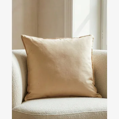 Dibor Almond Beige Linen Cushion