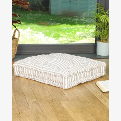 Dibor Pyreneés Grey Stripe Box Cushion 50cm