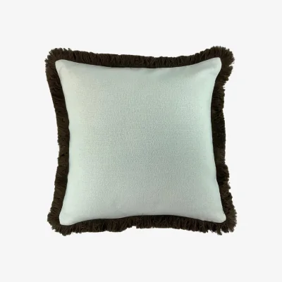 Furniture Village Fringed Hugo Large Cushion - Chocolate