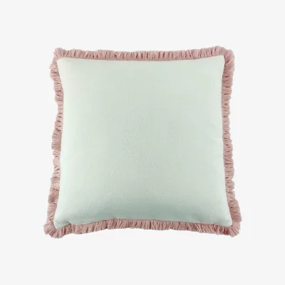 Furniture Village Fringed Hugo Large Cushion - Pink