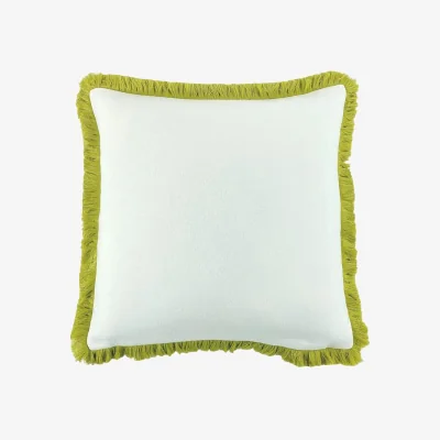 Furniture Village Fringed Hugo Large Cushion - Green