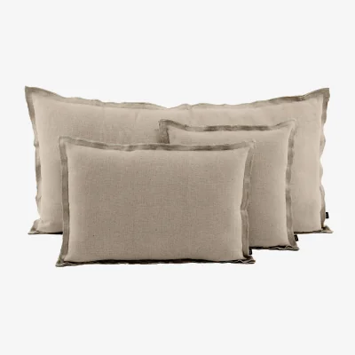 French Bedroom Ataraxia Double Border Linen Cushion (Boudoir)