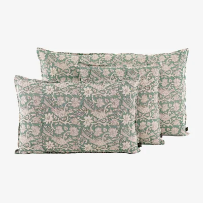 French Bedroom Sonsie Linen Cushion in Seafoam (Square)