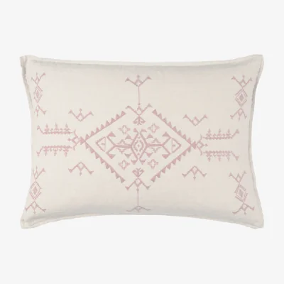 French Bedroom Kinchy Cross Stitch Cushion In Natural