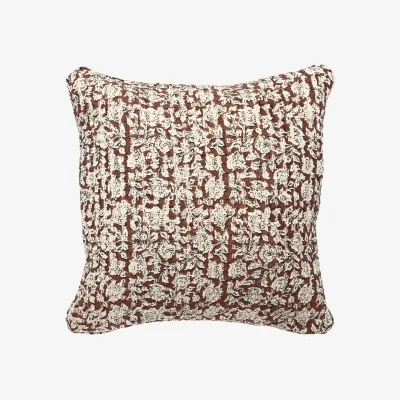 French Bedroom Jaipur Terracotta Handblocked Cushion