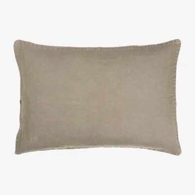 French Bedroom Artists Linen Cushion in Mushroom
