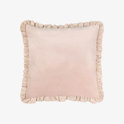 French Bedroom Blush Meadow Ruffle Cushion