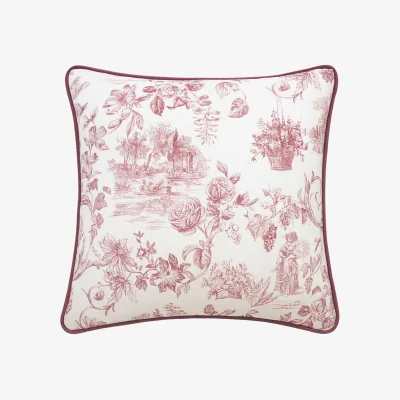 French Bedroom French Toile Berry Cushion