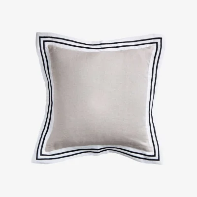 French Bedroom Linen Milano Sand Square Cushion