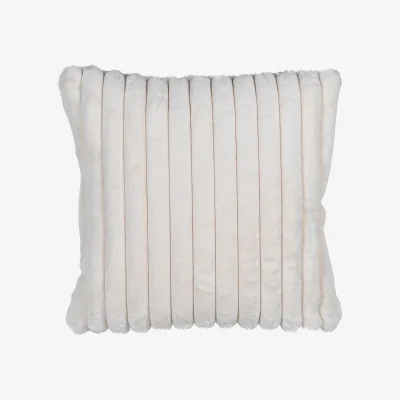 French Bedroom Sultry Romance Ivory Faux Fur Cushion