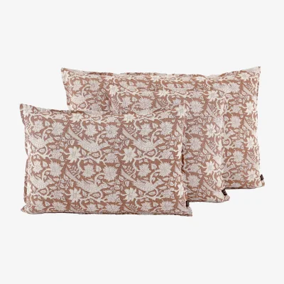 French Bedroom Sonsie Linen Cushion in Terracotta (Boudoir)