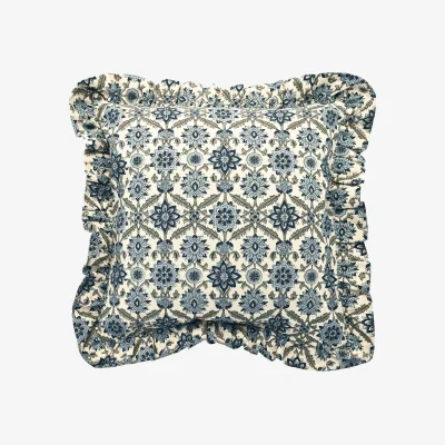French Bedroom Indigo Meadow Square Cushion