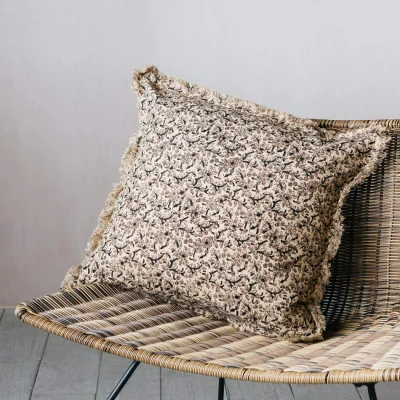 Graham & Green Peach Ditsy Blossom Printed Cushion