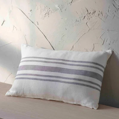 Graham & Green Rectangular Striped Linen Cushion