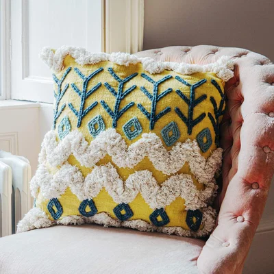 Graham & Green Kansa Yellow Cushion