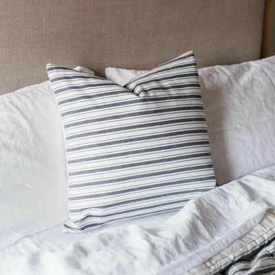 Graham & Green Charcoal Stripe Cushion