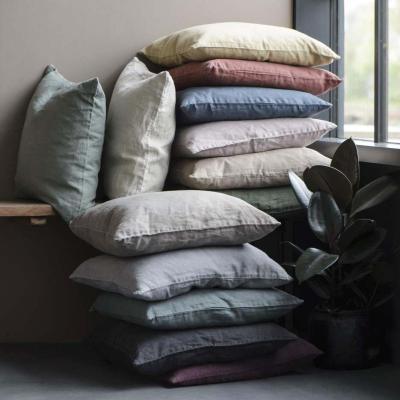 Graham & Green Rectangular Petrol Linen Cushion