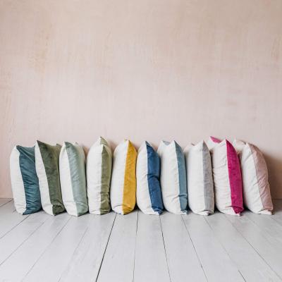 Graham & Green Moss Green Velvet Large Square Cushion