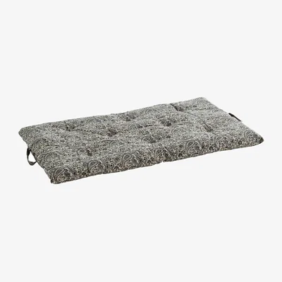 Graham & Green Graham and Green Black Floral Paisley Printed Seat Mat 60 x 100cm
