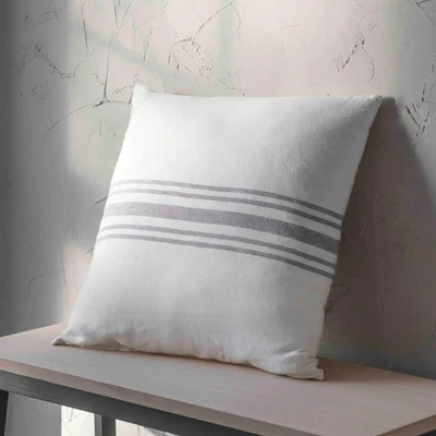 Graham & Green Large Striped Linen Cushion