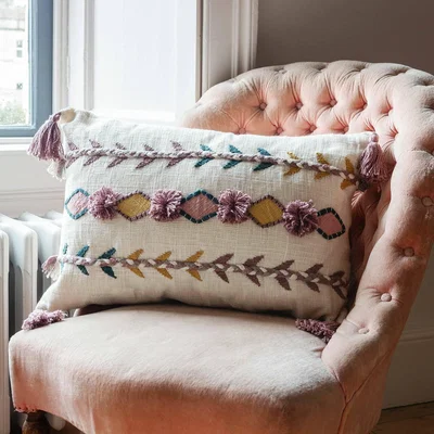 Graham & Green Jaz Rectangular Cushion With Tassels