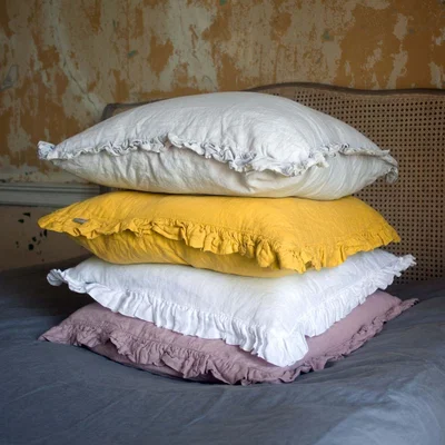 Graham & Green Porto Silver Grey Linen Cushion