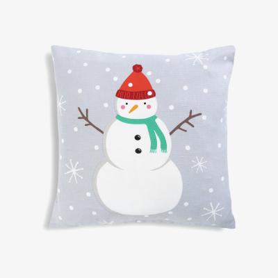 Habitat Habitat Christmas Snowman Print Cushion -Multicolour-43x43cm