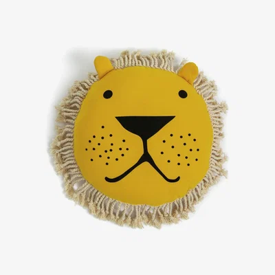 Habitat Habitat Kids In the Wild Lion Shaped Cushion -Yellow 40x40cm