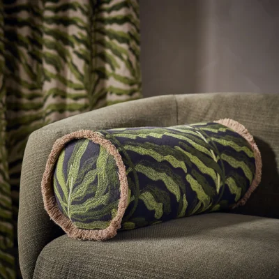 Habitat Habitat Leaf Jacquard Bolster Cushion - 50x20