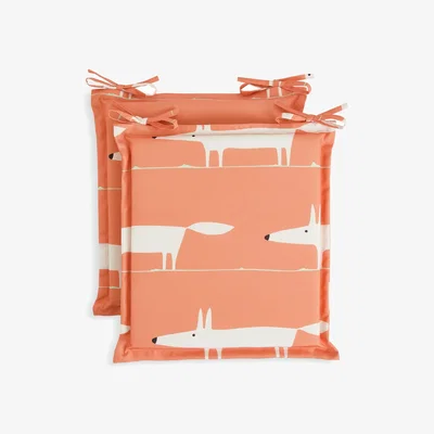 Habitat Habitat x Scion Pack of 2 Mr Fox Garden Chair Cushions