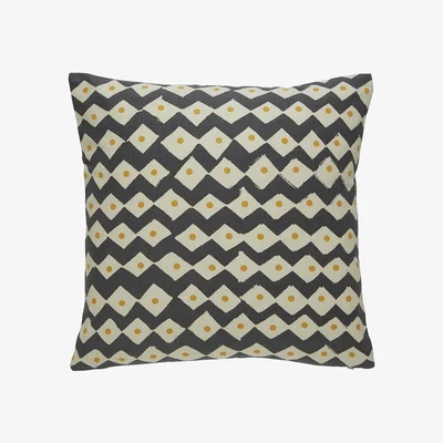 Habitat Habitat Darcy Geometric Cotton Cushion - Charcoal - 45x45cm