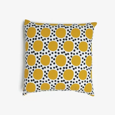 Habitat Habitat Sunshine Geo Print Cushion Yellow & White - 43x43cm