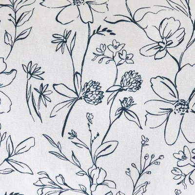 Habitat Habitat Printed Floral & Stripe Cushion - White - 30x50cm