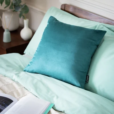 Habitat Habitat Velvet Cushion - Teal - 43x43cm