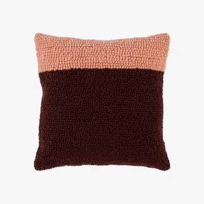 Heal's Heal's Loop Cushion Burgundy & Pink 45 x 45cm