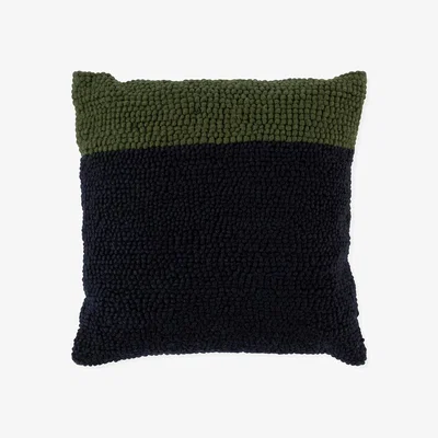Heal's Heal's Loop Cushion Navy & Green 45 x 45cm