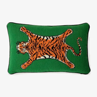 Heal's Jonathan Adler Tiger Needlepoint Cushion